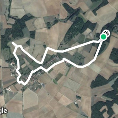 Departure Montor walking route map in Cusey