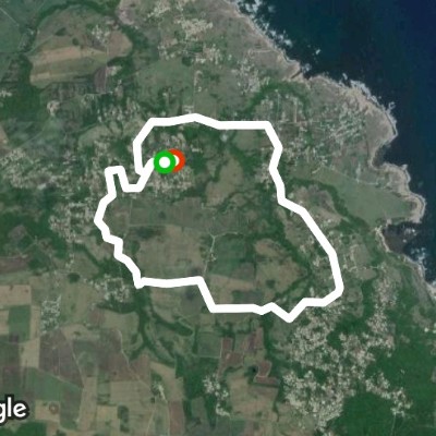 Lamberts via Cave Hill, Pie Corner, Free Hill walking route map in Half Acre