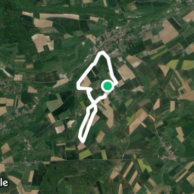 Vaudringhem walking route map in Vaudringhem