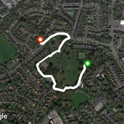 John Leigh Park walking route map in Timperley