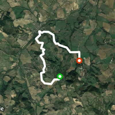 Strada per Rezzanello PIOZZANO ANELLO walking route map in Rezzanello