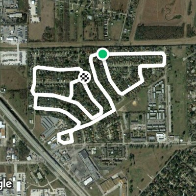 McElroy Park walking route map in Baytown