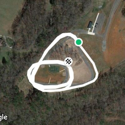 Graham Regional Park walking route map in Mebane