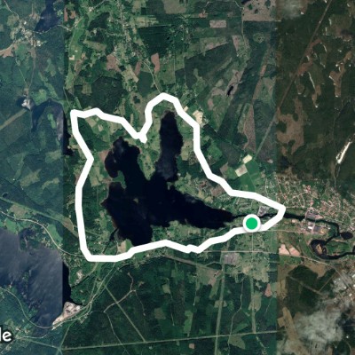 The clay walking route map in Smedjebacken