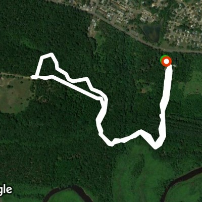 Rancocas nature center blue brown white loop walking route map in Mount Holly