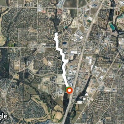 Watters Branch Creek Trail walking route map in Parker