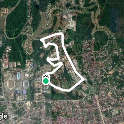 Chevron Tassel walking route map in Pekanbaru