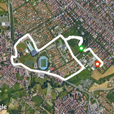 Resistance park Riccione walking route map in Riccione