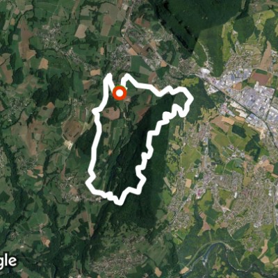 Age mountain loop walking route map in Sillingy