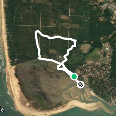 Forest of the Coubre walking route map in Les Mathes