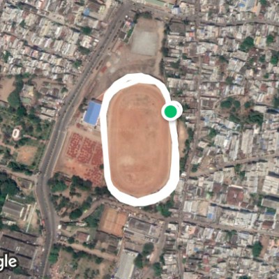 Vizianagaram football ground  & Walkers path walking route map in Vizianagaram