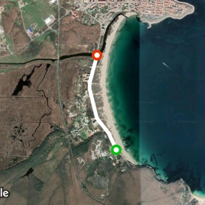 MMC Primorsko walking route map in Kiten