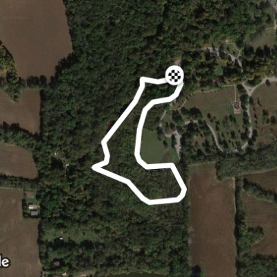 Southeastway Park walking route map in Fountaintown