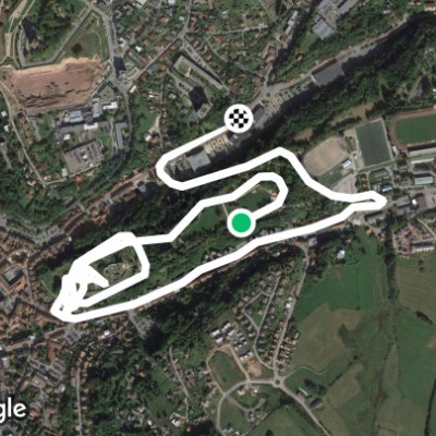 Castle Park walking route map in Épinal