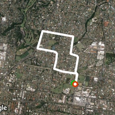 Saturday 18/5 walking route map in Miranda