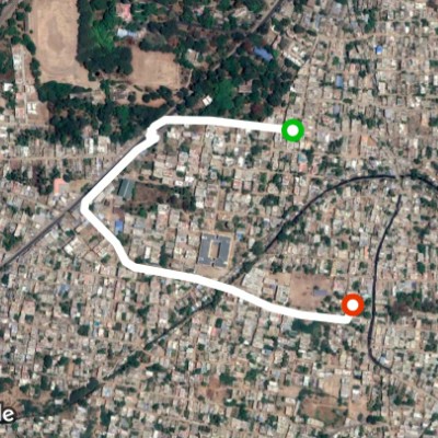 Anna Salai walking route map in Vellore