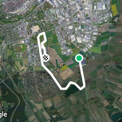 Recreational area Ludwigsfeld6 walking route map in Neu-Ulm
