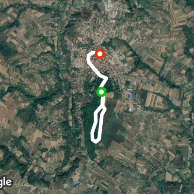 Poplar walking route map in Topola