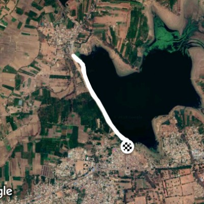 Kunigal Kere walking route map in Kunigal