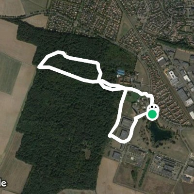 Allée du Bois des Folies walking route map in Lisses