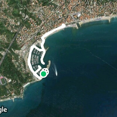Marina di Varazze walking route map in Varazze
