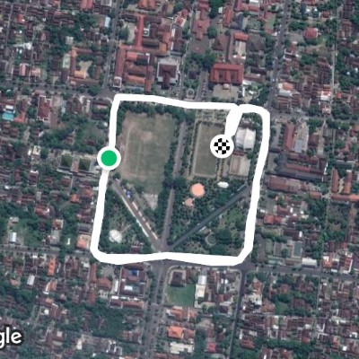 Ngawi Square walking route map in Ngawi