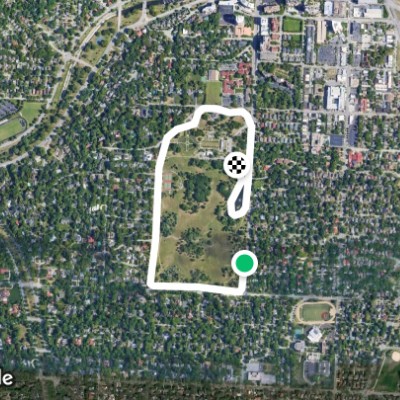 Loose Park - one lap + cool down.