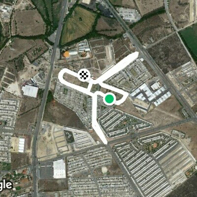 Fraction Salduero Valley walking route map in Ciudad Apodaca