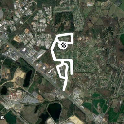 Brekonridge Center Drive walking route map in Monroe