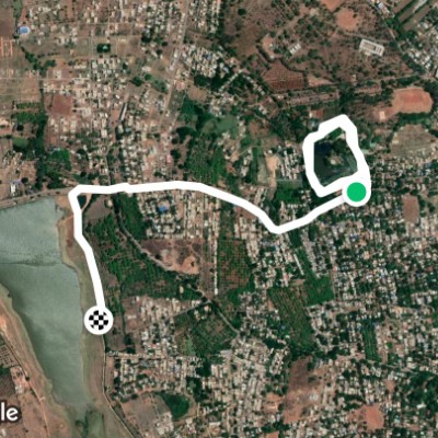 Sadhanakeri and Kelgeri lakes walking route map in Area