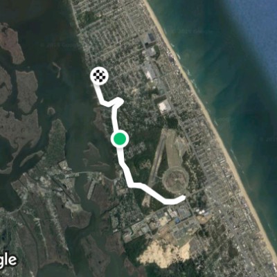 First Street walking route map in Kill Devil Hills