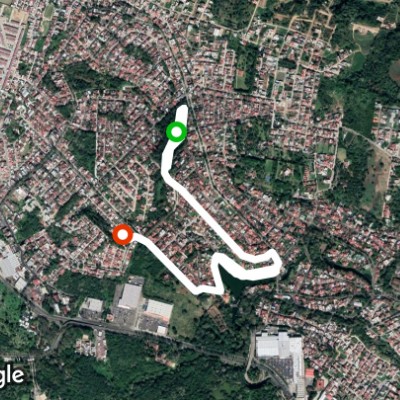 The lakes of the souls walking route map in Colonia Cardenista Antonio Luna