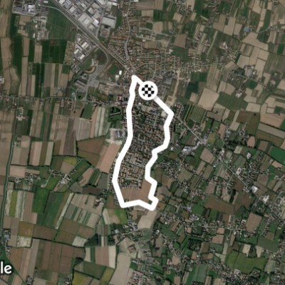 On the borders of Legnaro walking route map in Legnaro