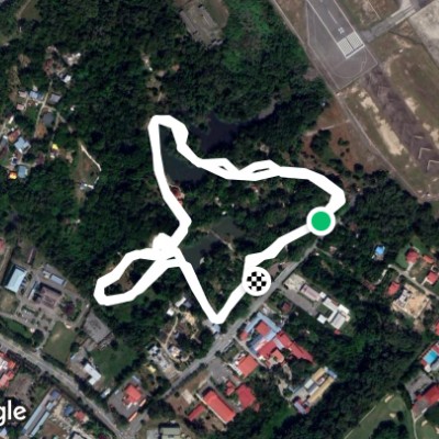 Botanical Garden walking route map in Labuan