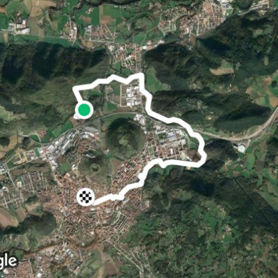 March of the Set, Olot walking route map in Olot