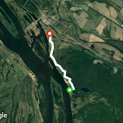 Field walking route map in Bor