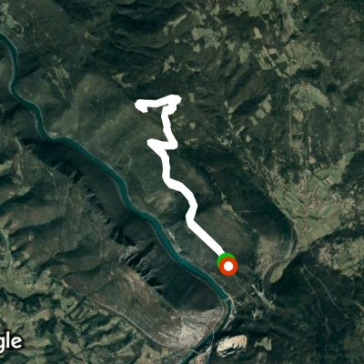 Humor walking route map in Grgar