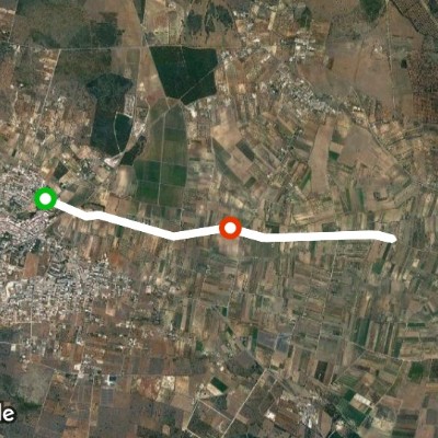 Strada Vicinale Crispiano Carmine walking route map in Monopoli