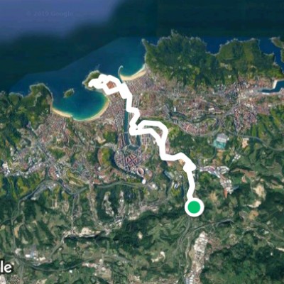 Monte Urgull-Martutene (route) walking route map in Astigarraga