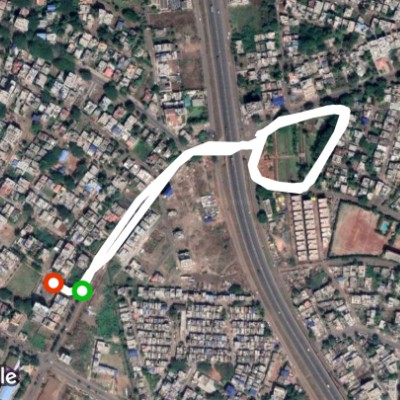 Sri nagar garden walking route map in Belagavi
