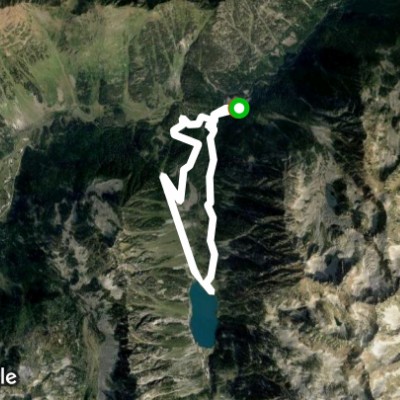 Gaube Lake / Spain Bridge walking route map in Cauterets