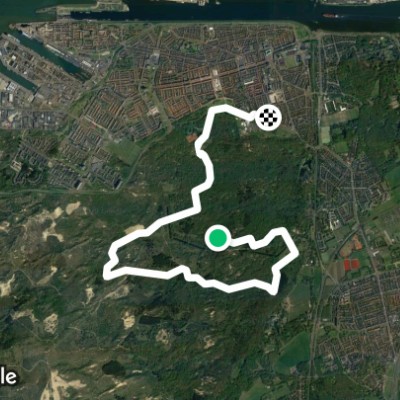 South-Kennemerland National Park walking route map in Driehuis