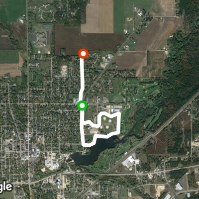 Park route walking route map in Sparta