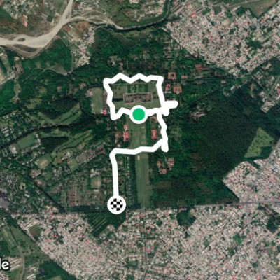 Forest Research Institute walking route map in Dehradun