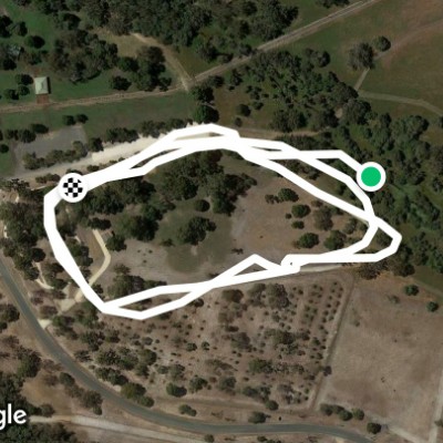 Whiteman Park dog park walking route map in Whiteman