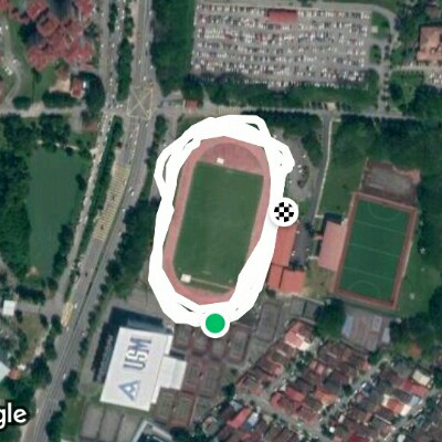 Universiti Sains Malaysia walking route map in Gelugor