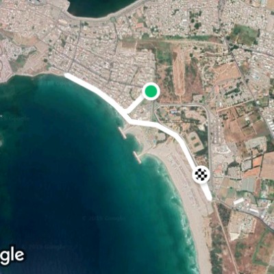 Cornish Tire walking route map in Tyre