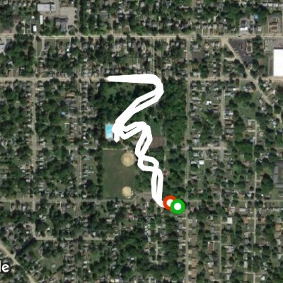 Centennial park walking route map in Salem