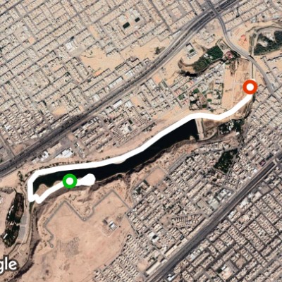 Wadi Namar Lake Walkway in Riyadh Province | Walking Map