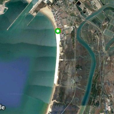 Avenue of peace walking route map in Puerto Real